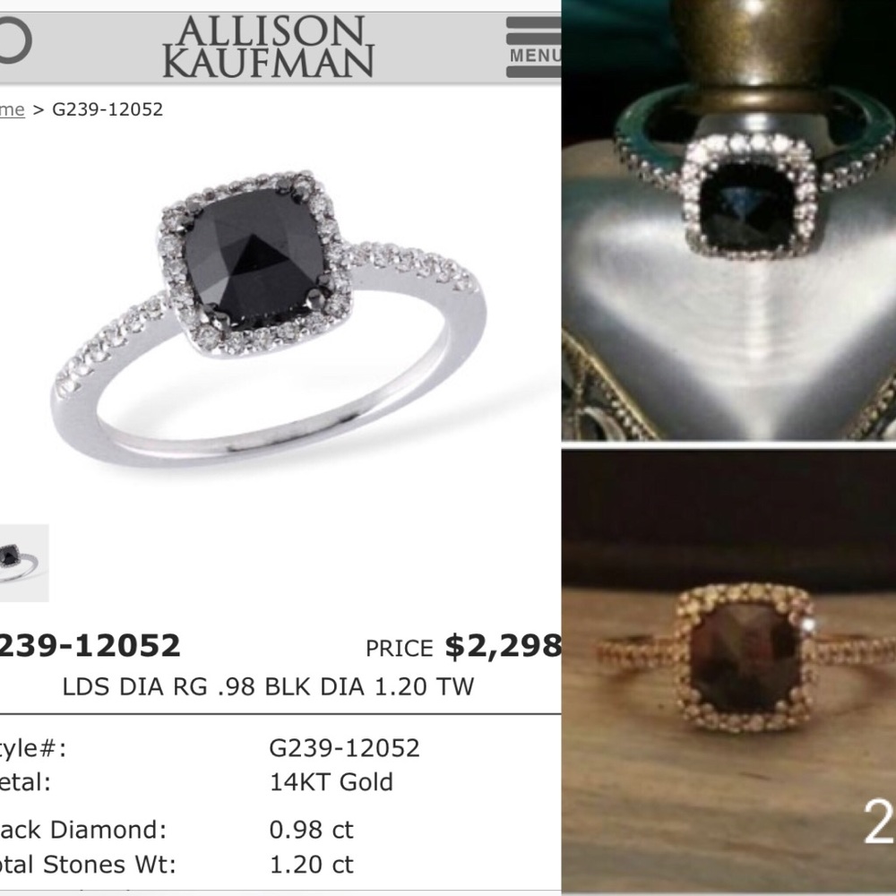 **SOLD** Black Diamond Ring